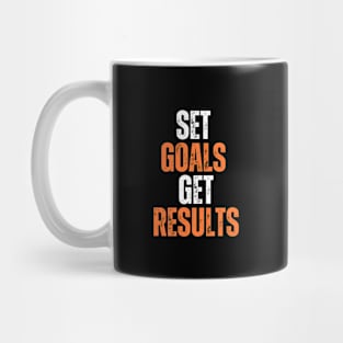 set goals get results typography design Mug